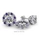 1 - Serena 2.00 mm Round Iolite and Diamond Jacket Earrings 