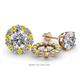 1 - Serena 2.00 mm Round Yellow Sapphire and Diamond Jacket Earrings 