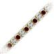 2 - Tiara 3.10 mm Red Garnet and Lab Grown Diamond Eternity Tennis Bracelet 