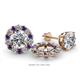 1 - Serena 2.00 mm Round Iolite and Diamond Jacket Earrings 