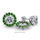 1 - Serena 1.03 ctw (2.00 mm) Round Green Garnet Jackets Earrings 