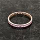 2 - Rebica 2.50 mm Princess Cut Pink Sapphire and Lab Grown Diamond Eternity Band 