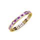 3 - Rebica 2.50 mm Princess Cut Amethyst and Lab Grown Diamond Eternity Band 