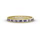 1 - Rebica 2.50 mm Princess Cut Iolite and Lab Grown Diamond Eternity Band 