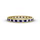 1 - Rebica 2.50 mm Princess Cut Blue Sapphire and Lab Grown Diamond Eternity Band 