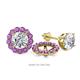 1 - Serena 0.57 ctw (2.00 mm) Round Amethyst Jackets Earrings 