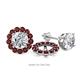 1 - Serena 1.30 ctw (2.00 mm) Round Red Garnet Jackets Earrings 