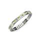 3 - Rebica 2.50 mm Princess Cut Peridot and Lab Grown Diamond Eternity Band 