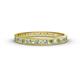 1 - Rebica 2.50 mm Princess Cut Peridot and Lab Grown Diamond Eternity Band 