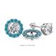1 - Serena 0.65 ctw (2.00 mm) Round London Blue Topaz Jackets Earrings 