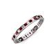 3 - Rebica 2.50 mm Princess Cut Red Garnet and Lab Grown Diamond Eternity Band 
