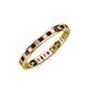 3 - Rebica 2.50 mm Princess Cut Red Garnet and Lab Grown Diamond Eternity Band 