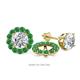 1 - Serena 0.65 ctw (2.00 mm) Round Emerald Jackets Earrings 