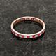 2 - Rebica 2.50 mm Princess Cut Ruby and Lab Grown Diamond Eternity Band 