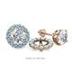 1 - Serena 0.57 ctw (2.00 mm) Round Aquamarine Jackets Earrings 