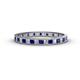 1 - Rebica 2.50 mm Princess Cut Blue Sapphire and Lab Grown Diamond Eternity Band 