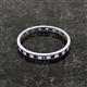 2 - Rebica 2.50 mm Princess Cut Blue Sapphire and Lab Grown Diamond Eternity Band 