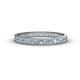 1 - Rebica 2.50 mm Princess Cut Aquamarine and Lab Grown Diamond Eternity Band 