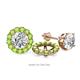 1 - Serena 0.96 ctw (2.00 mm) Round Peridot Jackets Earrings 