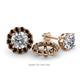 1 - Serena 0.78 ctw (2.00 mm) Round Smoky Quartz Jackets Earrings 