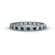 1 - Rebica 2.50 mm Princess Cut London Blue Topaz and Lab Grown Diamond Eternity Band 