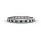 1 - Rebica 2.50 mm Princess Cut Lab Created Alexandrite and Lab Grown Diamond Eternity Band 