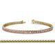 1 - Tiara 2.60 mm Pink Sapphire and Diamond Eternity Tennis Bracelet 