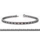 1 - Tiara 2.60 mm Smoky Quartz and Diamond Eternity Tennis Bracelet 