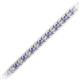 2 - Tiara 2.60 mm Tanzanite and Lab Grown Diamond Eternity Tennis Bracelet 