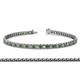 1 - Tiara 2.60 mm Green Garnet and Lab Grown Diamond Eternity Tennis Bracelet 