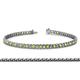 1 - Tiara 2.60 mm Peridot and Lab Grown Diamond Eternity Tennis Bracelet 