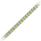 2 - Tiara 2.60 mm Peridot and Lab Grown Diamond Eternity Tennis Bracelet 