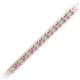 2 - Tiara 2.60 mm Pink Sapphire and Diamond Eternity Tennis Bracelet 