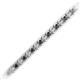 2 - Tiara 2.60 mm Black and White Diamond Eternity Tennis Bracelet 