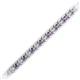 2 - Tiara 2.60 mm Amethyst and Diamond Eternity Tennis Bracelet 