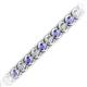 2 - Tiara 3.10 mm Tanzanite and Diamond Eternity Tennis Bracelet 