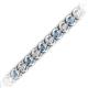2 - Tiara 3.10 mm Aquamarine and Diamond Eternity Tennis Bracelet 
