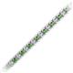 2 - Tiara 2.00 mm Green Garnet and Diamond Eternity Tennis Bracelet 