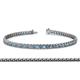 1 - Tiara 2.00 mm Blue Topaz and Diamond Eternity Tennis Bracelet 