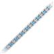 2 - Tiara 2.00 mm Blue Topaz and Diamond Eternity Tennis Bracelet 