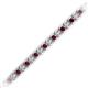 2 - Tiara 2.00 mm Red Garnet and Diamond Eternity Tennis Bracelet 