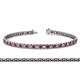 1 - Tiara 2.00 mm Ruby and Lab Grown Diamond Eternity Tennis Bracelet 