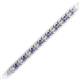 2 - Tiara 2.00 mm Iolite and Lab Grown Diamond Eternity Tennis Bracelet 