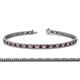1 - Tiara 2.00 mm Red Garnet and Lab Grown Diamond Eternity Tennis Bracelet 