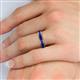 6 - Rebica 3.00 mm Princess Cut Blue Sapphire Eternity Band 