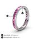 5 - Rebica 3.00 mm Princess Cut Pink Sapphire Eternity Band 