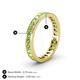 5 - Rebica 3.00 mm Princess Cut Peridot Eternity Band 