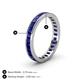 5 - Rebica 3.00 mm Princess Cut Blue Sapphire Eternity Band 