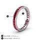 5 - Rebica 3.00 mm Princess Cut Ruby Eternity Band 