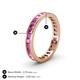 5 - Rebica 3.00 mm Princess Cut Pink Sapphire Eternity Band 